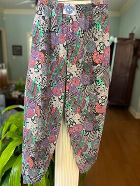 RARE Vintage International Baggyz Abstract Pants L 90s Unisex Surf Skater Dance